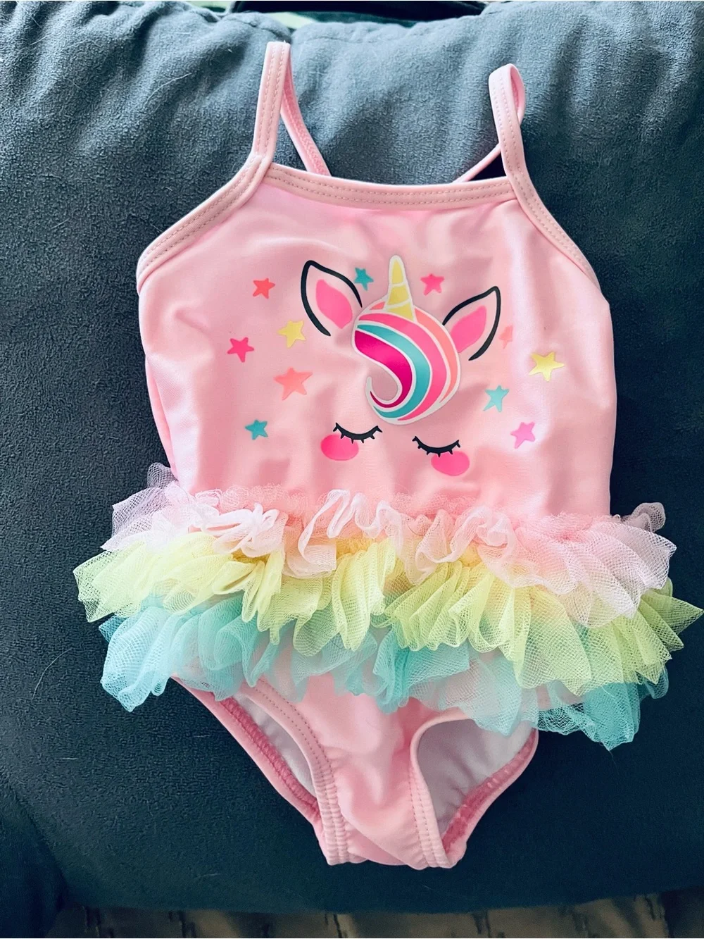Infant Pink Unicorn Tutu One-Piece Swimsuit